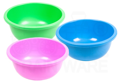 Wholesale 6L small plastic basins in sweet pastel pink, blue, and green, high-quality Grade A plastic, Thailand