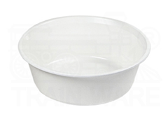 Medium-sized 10L white plastic washbasin, clean minimalist style for modern home organization, Bangkok Thailand