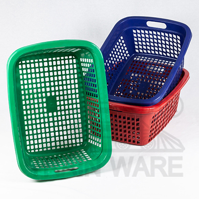 Wholesale Dark-Toned Rectangular Laundry Basket in assorted colors (Red, Blue, Green) OEM services in Thailand
