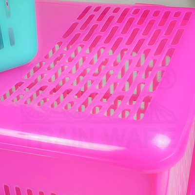 Clear pink cat carrier basket at cheap price with custom manufacturing service in Thailand