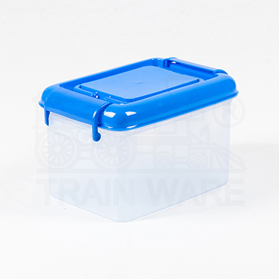 Wholesale and OEM 4L Plastic Storage Box with Blue Lid & Custom Logo Screen Printing in Bangkok