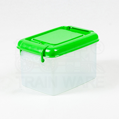 Wholesale and OEM 4L Plastic Storage Box with Green Lid & Custom Logo Screen Printing in Bangkok
