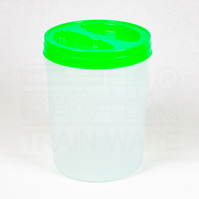 Wholesaler large 15-18L transparent plastic jars with green lids and capacity markings in Thailand