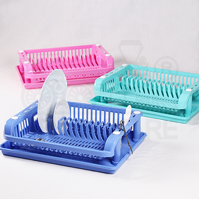 Wholesale 1 tier plastic dish drying rack with removable water drip tray in Thailand