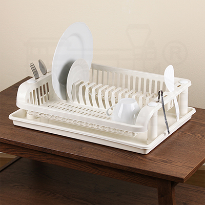 OEM manufacturer 1 tier plastic dish drying racks with removable water drip tray in Thailand